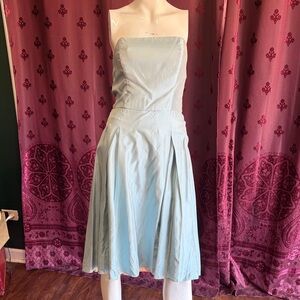 Vintage Light Blue Women's Jim Hjelm Occasions Strapless Dress Size 8